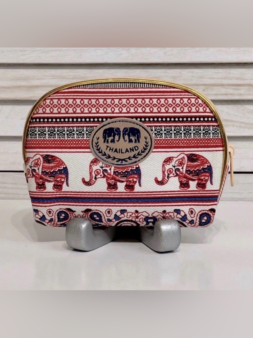 NWOT Thailand Elephant Paisley Small Make-Up Bag PRICE FIRM